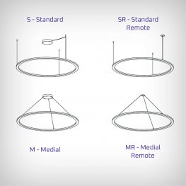 6ft Slim LED Ring Pendant Uplight/Downlight - Large Round Chandelier
